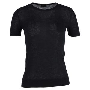 Joseph Knitted Top in Black Cotton